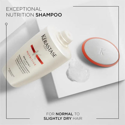 Kerastase Nutritive Shampoo: Exceptional Nutrition for Normal to Dry Hair. Best Hair Care Product for Shiny Hair