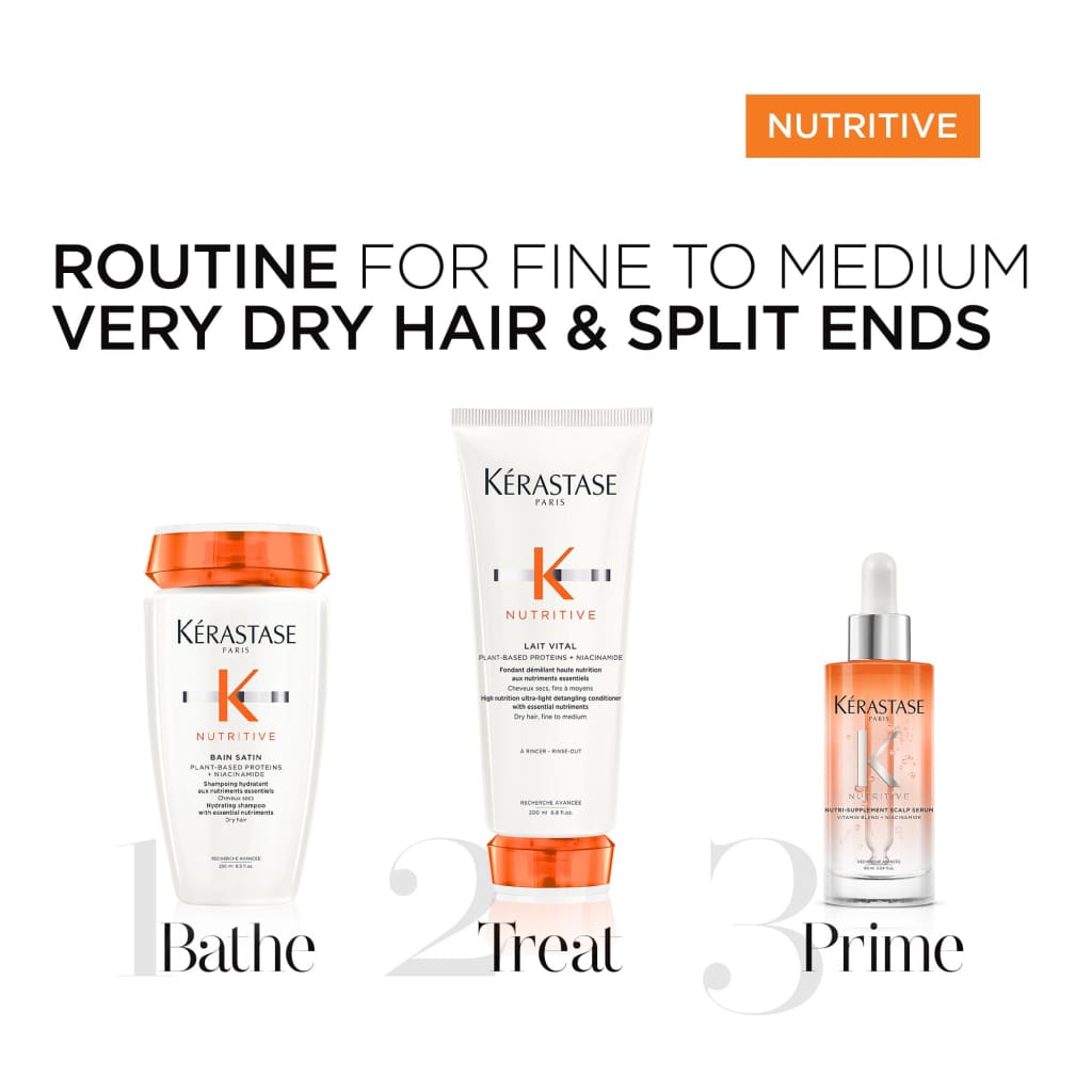 Kerastase Nutritive Bain Satin shampoo for slightly dry hair and split ends care routine