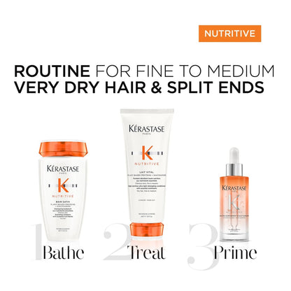 Kerastase Nutritive Bain Satin shampoo for slightly dry hair and split ends care routine