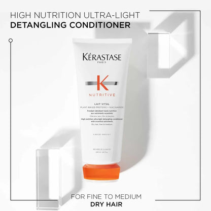 Kerastase Nutritive Lait Vital 200ml detangling conditioner with orange cap