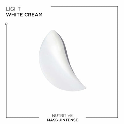 Kerastase Nutritive Masquintense Riche: Nourishing Hair Mask for Dry Hair. White cream swatch.