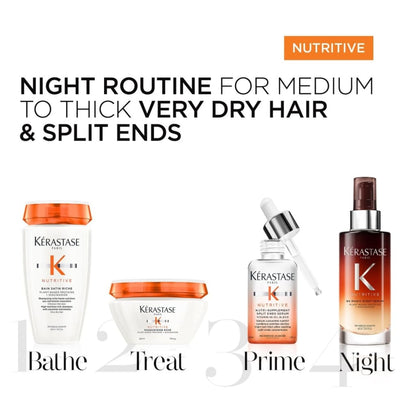 Hair care with Kérastase Nutritive Masquintense Riche 200ml for very dry hair and split ends