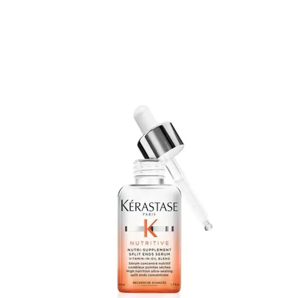 Bottle of Kérastase Nutritive Split End Serum 50ml for nourishing hair and reducing split ends