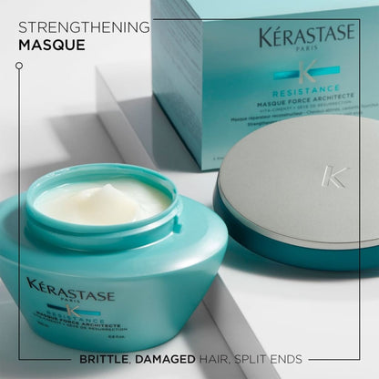 Kerastase Resistance Masque Therapiste Hair Mask 200ml in a teal jar with white cream