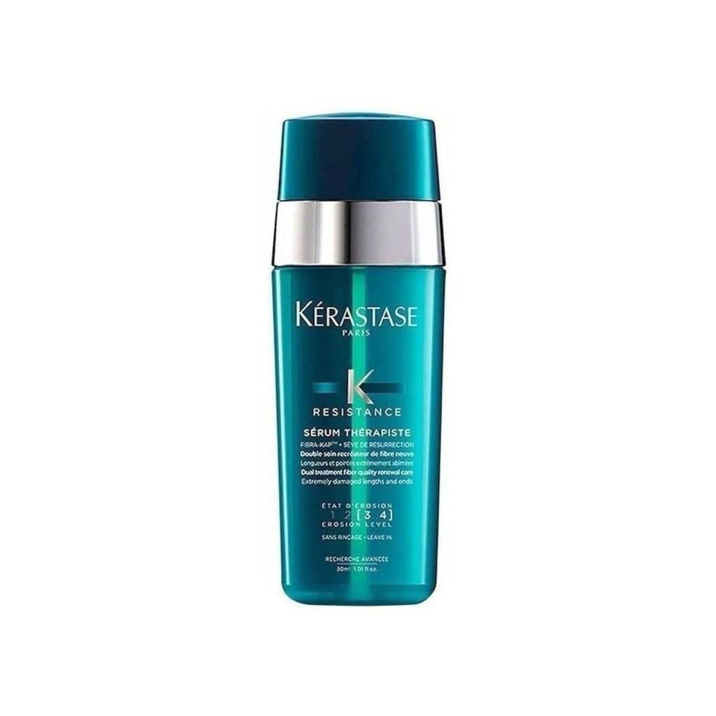 Teal bottle of Kérastase Resistance Serum Therapiste Hair Serum 2x15ml