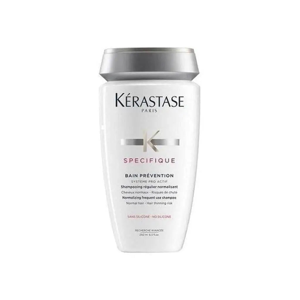 Bottle of Kérastase Specifique Bain Prevention Shampoo 250ml for hair care