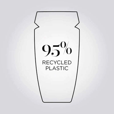 95% Recycled Plastic Bottle Outline - Eco-Friendly Shampoo Container, Sustainable Packaging
