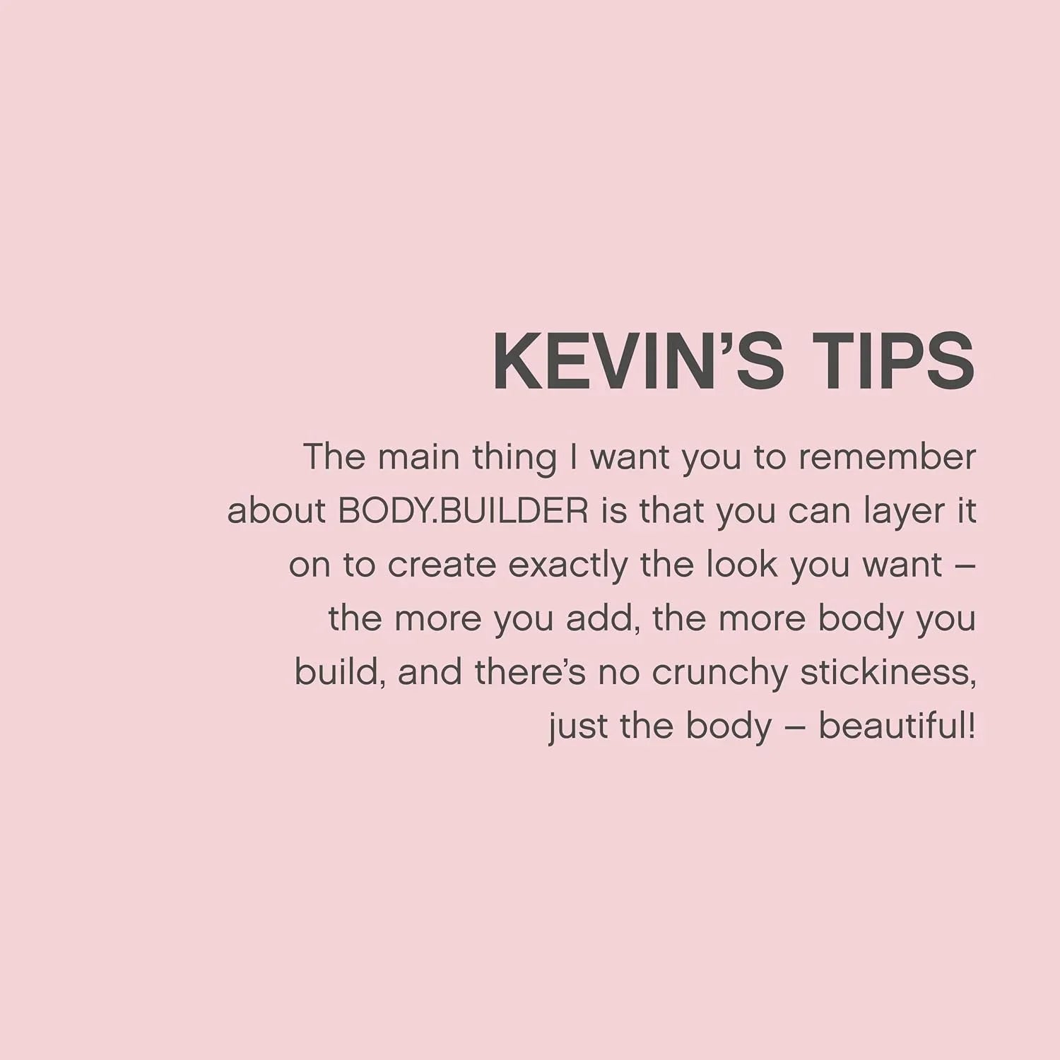 Kevin Murphy Body.Builder 400ml (Sulphate Free) volumizing mousse for fuller, healthier hair with long-lasting lift.