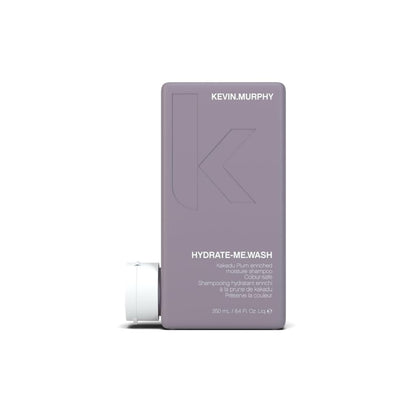 Lavender-colored bottle of Kevin Murphy HydrateMe.Wash shampoo for dehydrated, lifeless hair