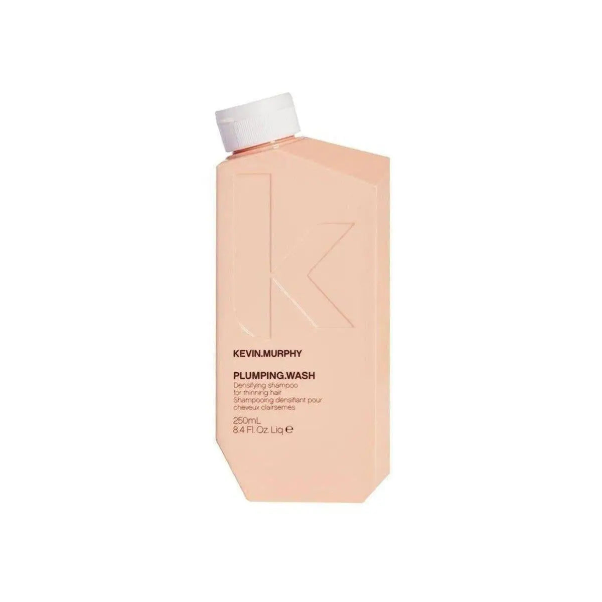 Peach-colored Kevin Murphy Plumping.Wash 250ml hair product bottle