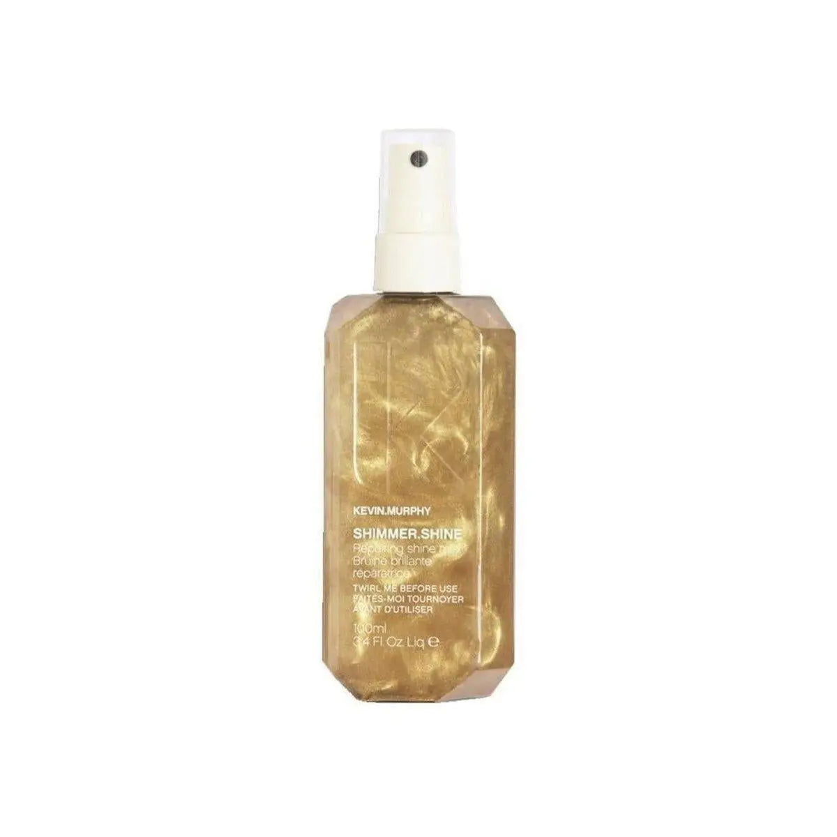 Gold-colored Kevin Murphy Shimmer Shine Spray 100ml bottle from Cape Town salon