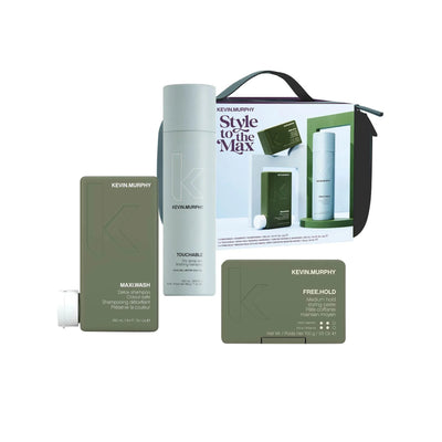 Kevin Murphy Style to the Max Holiday Gift Set: Shampoo, Spray Wax & Styling Paste for Perfect Hairstyles!