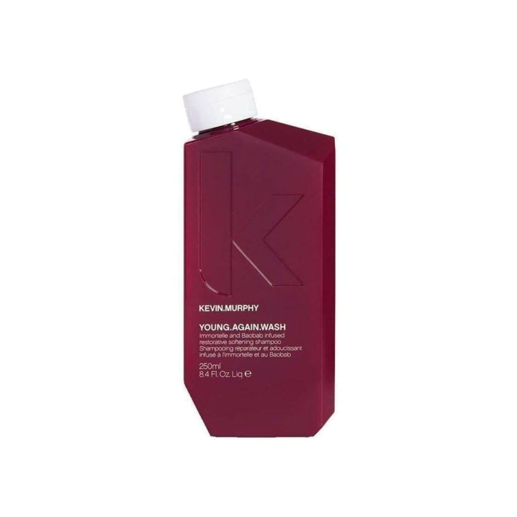 Burgundy bottle of Kevin Murphy Young.Again.Wash 250ml for aging hair