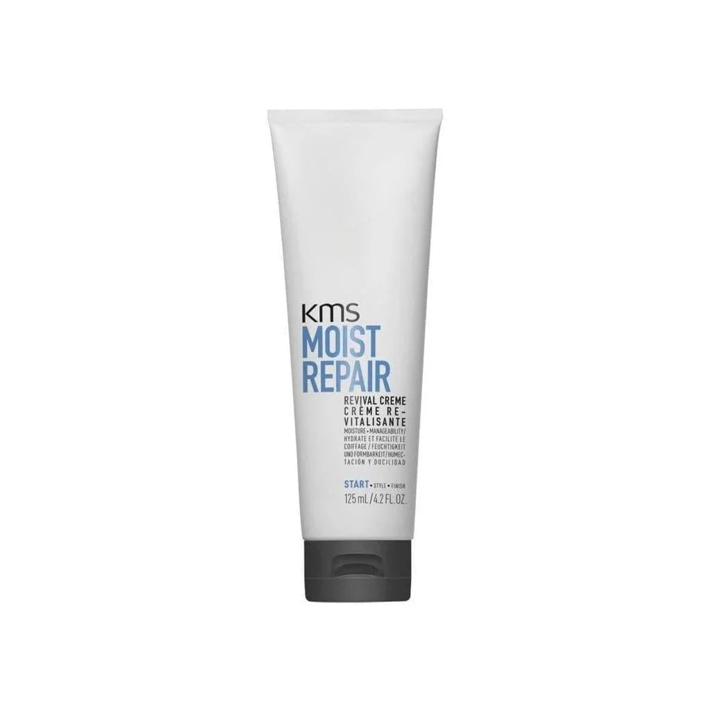 White tube of KMS Moist Repair Revival Creme - 125ml for healthy, hydrated hair