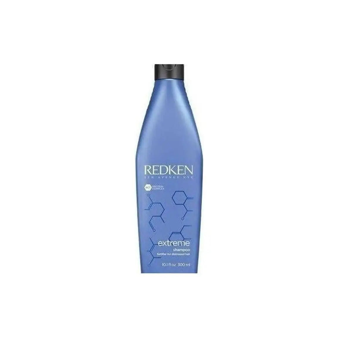 Redken Extreme Shampoo - 300ml bottle with hexagonal molecule designs on the label