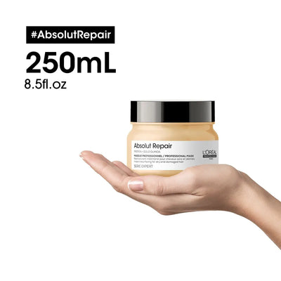 L'Oreal Absolut Repair Hair Mask 250ml: Repairing Mask for Damaged Hair. Protein & Quinoa Professional Hair Care.