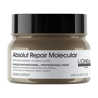 L'Oreal Absolut Repair Molecular Hair Mask: Deep repair for damaged hair, restore strength & shine. Professional hair repair.