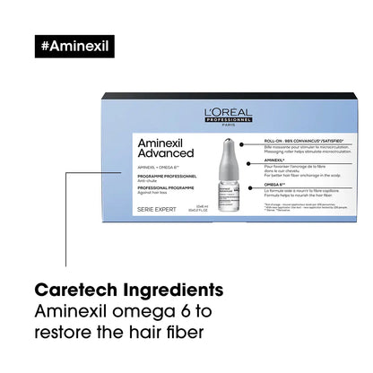 L’Oreal Aminexil Advanced Ampoules 42x6ml for Hair Treatment - Product Box