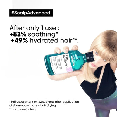 L'Oreal Scalp Advanced Shampoo for Sensitive Scalp: +83% Soothing, +49% Hydration. Buy Now!