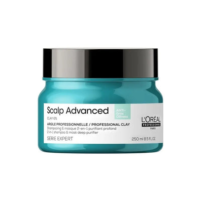 L'Oreal Scalp Advanced Clay Shampoo - Anti-Oiliness Deep Purifier - Professional Haircare for Oily Scalp