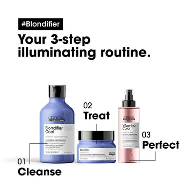 L'Oréal Blondifier: 3-Step Illuminating Blonde Hair Care Routine - Cleanse, Treat, Perfect for Shiny, Healthy Blonde Hair.