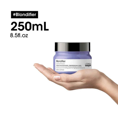 Loreal Blondifier Masque 250ml: Professional Hair Mask for Blonde Hair - Nourishing and Illuminating Treatment.