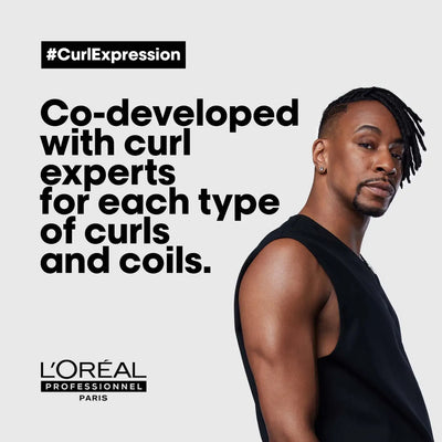 L'Oréal Curl Expression: Expertly Co-Developed Hair Care for Curls and Coils. Professional curly hair products.