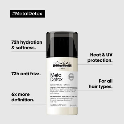 L'Oreal Metal Detox Leave-In Cream: Hair Protection & Color Care. Shop now!