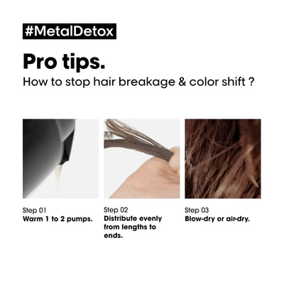 Metal Detox Oil Steps: Stop Hair Breakage & Color Shift. L'Oreal Pro Tip Hair Care Routine Guide.