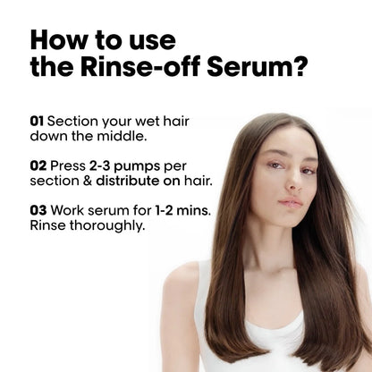 How to use L’oreal Absolut Repair Molecular Rinse Off Serum on long dark hair