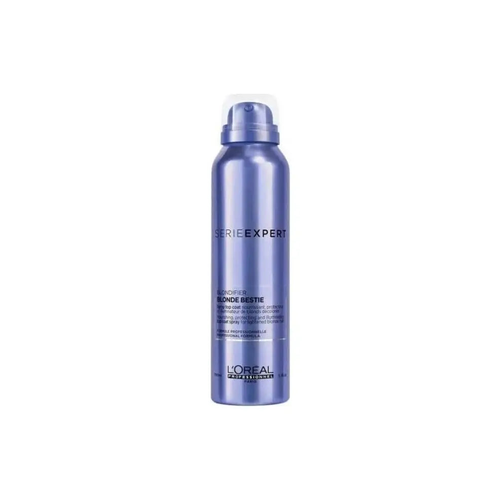 Purple L’Oreal Serie Expert Blondifier spray can for blonde hair care