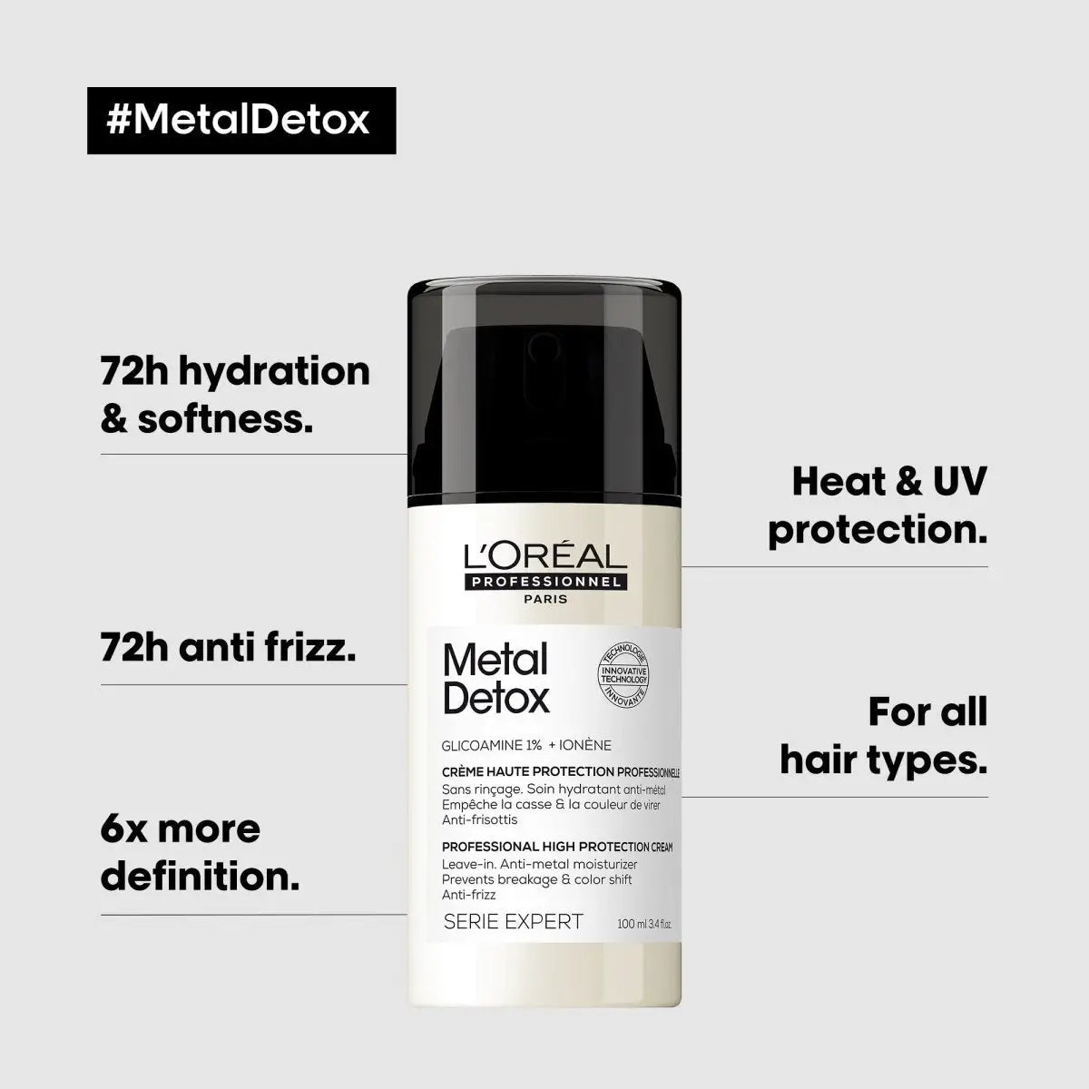 Loreal Metal Detox Leave In Cream 100ml - Shampoo