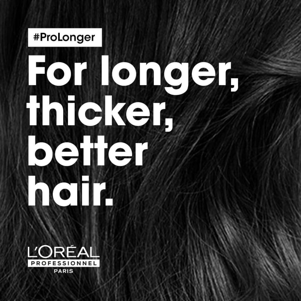 Advertisement for L’Oréal hair care product promising longer, thicker, better hair.