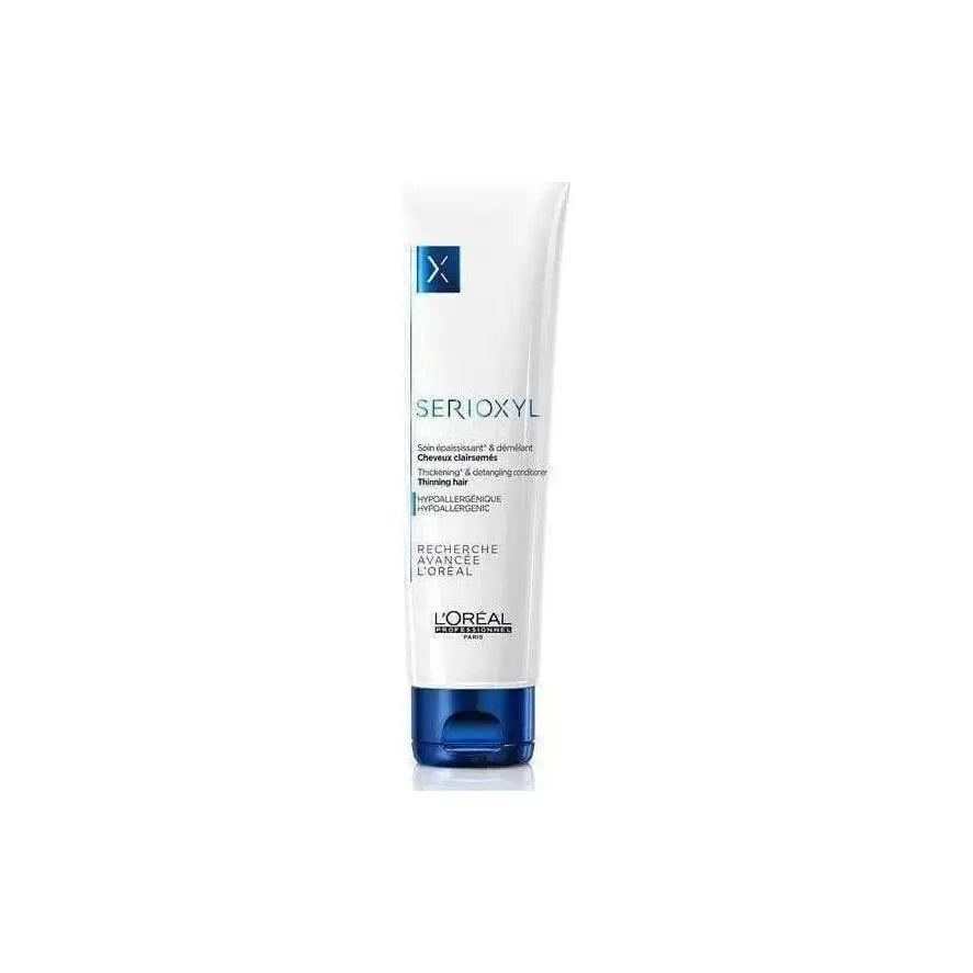 White tube of L’Oréal Professionnel Serioxyl Conditioner 150ml with blue accents