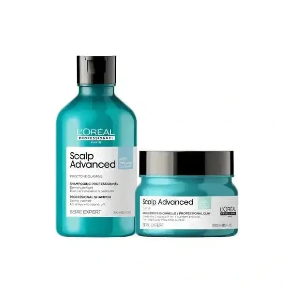 Loreal Scalp Advanced Anti Dandruff Bundle with Dermo-Clarifier Shampoo and Treatment Cream