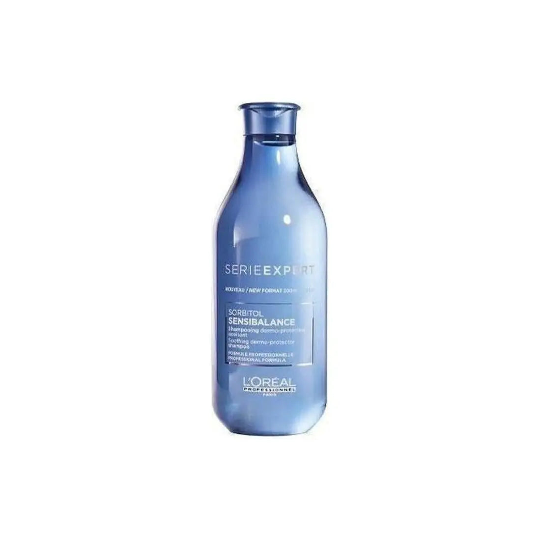 Blue bottle of L’Oreal Sensi Balance Shampoo for sensitive scalps