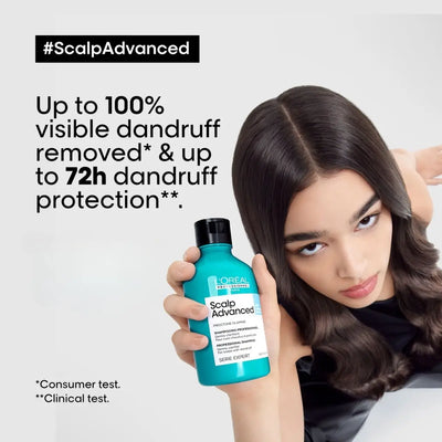L'Oreal Scalp Advanced Dandruff Shampoo: Up to 100% Visible Dandruff Removed! Shop now for healthy scalp & flake-free hair!