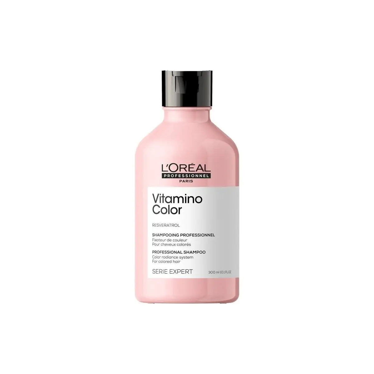 Pink bottle of L’Oréal Professionnel Vitamino Color shampoo for colored hair, 300ML