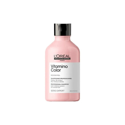 Pink bottle of L’Oréal Professionnel Vitamino Color shampoo for colored hair, 300ML