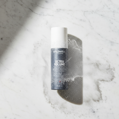 Marble flat lay with mist