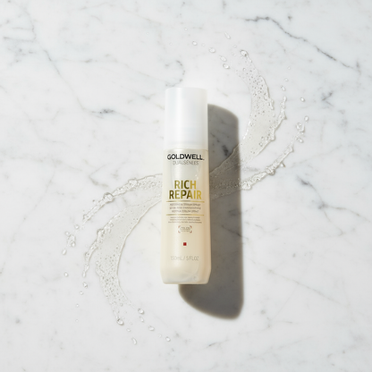 Marble flat lay with mist