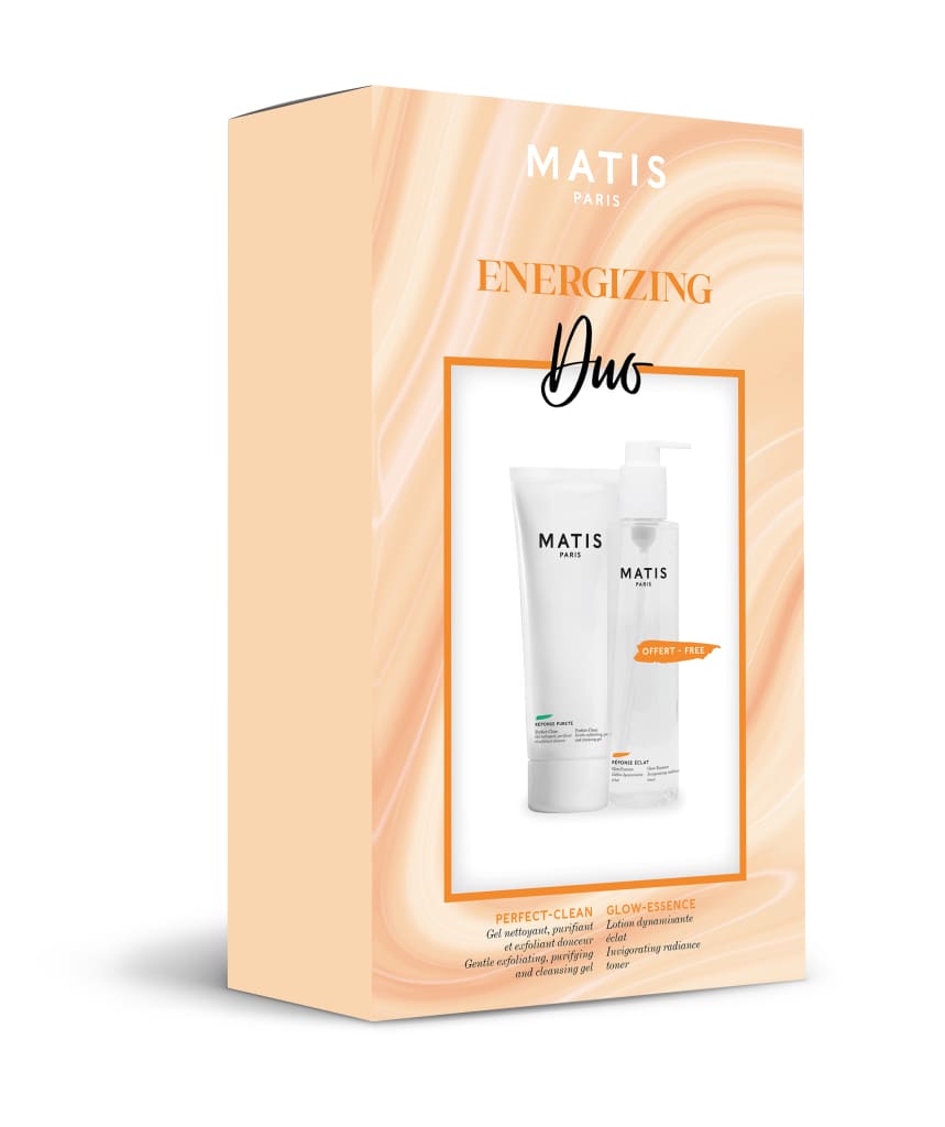 Matis Energizing Duo set: Cleanser & toner targeting dead skin cells rejuvenation