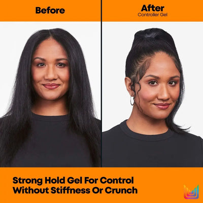 Matrix Controller Gel: Before & After Hair Styling. Strong Hold, Control for All Hair Types. Style Transformation Showcase.