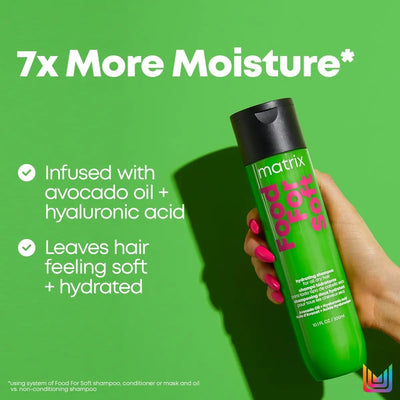 Matrix Food For Soft: Hydrating Shampoo for Dry Hair with Avocado Oil & Hyaluronic Acid for Moisture & Softness