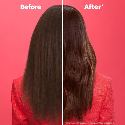 Matrix Glow Mania: See vibrant, shiny hair transformation! Before & after color-treated hair using shampoo, mask, leave-in system.