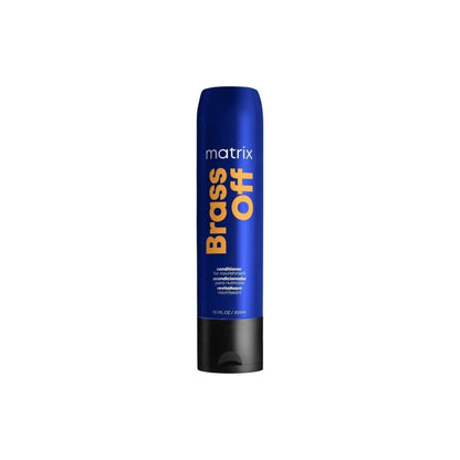 Matrix Total Results Brass Off conditioner - 300ml: Blue cylindrical bottle