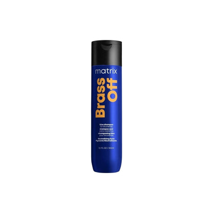 Matrix Total Results Brass Off Shampoo 300ml in blue bottle with black cap