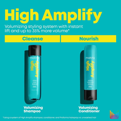 Matrix Total Results High Amplify volumizing shampoo and conditioner product line