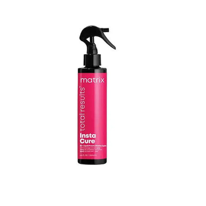 Pink bottle of Matrix Total Results Insta Cure Spray 200ml for damaged hair