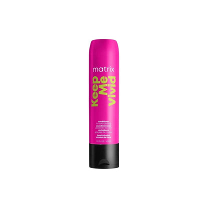 Bright pink Matrix Keep Me Vivid Conditioner 300ml bottle for vibrant hair care